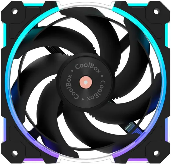 Ventilador Auxiliar A-RGB 120Mm V12 Negro Coolbox
