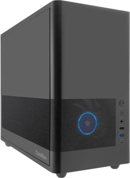 Caja ordenador coolbox mp2 frontal rejilla matx negro USB 3.2