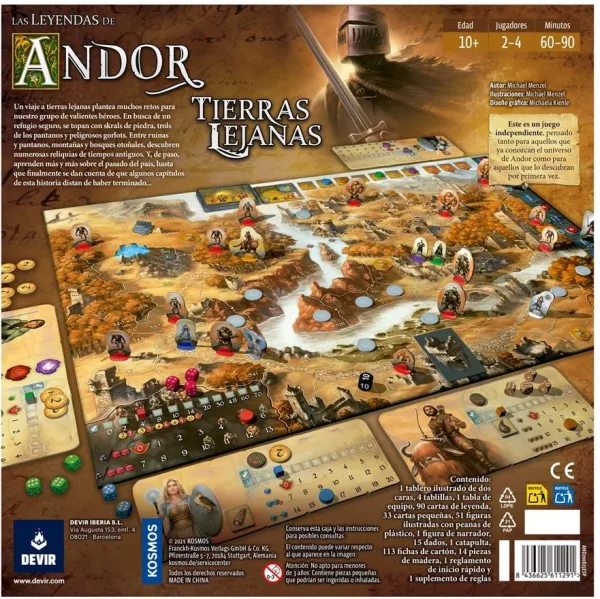 Juego de mesa las leyendas de andor: tierras lejanas