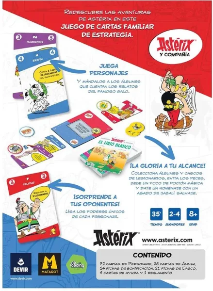 Juego de cartas asterix y compañía