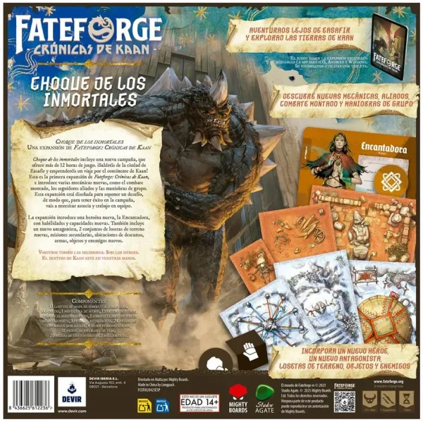 Expansion fateforge: cronicas de kaan choque de los inmortales