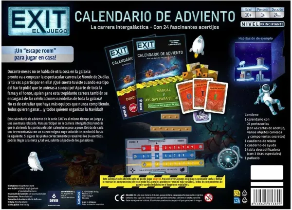 Calendario de adviento exit la carrera intergalactica