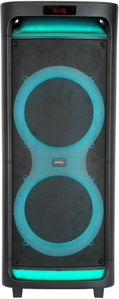 Altavoz phoenix bigboss xl 300w rms 2 microfonos inalambricos batería 9000mah Bluetooth radio ecualizador RGB
