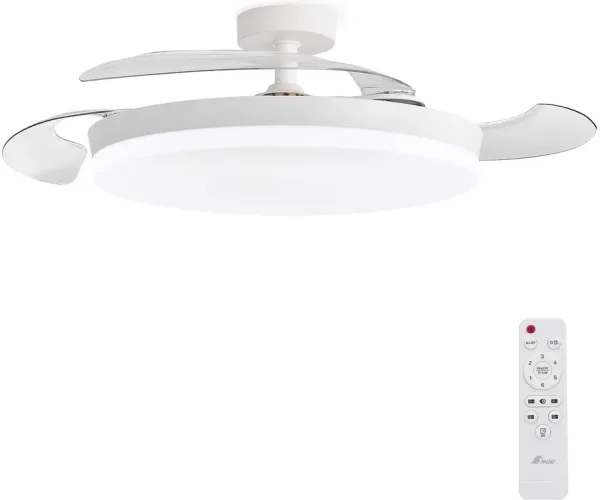 3nod -  ventilador de techo con luz LED concept ova motor DC 6 velocidades control remoto.