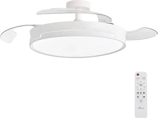 3nod -  ventilador de techo concept ray luz LED regulable motor DC 6 velocidades