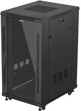 Armario rack phoenix 22u 600x800 de pie servidor 19'' hasta 1000 kg negro