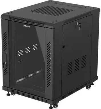 Armario rack phoenix 15u 600x800 servidor 19'' alta densidad negro