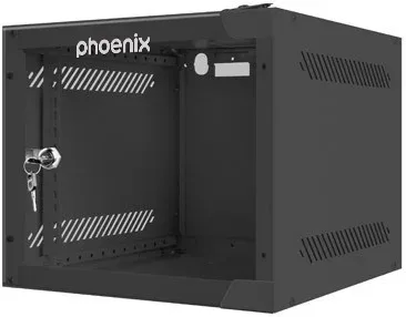 Armario rack phoenix 4u 280x310x247 mural 10'' hasta 20 kg negro