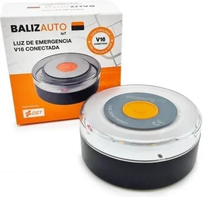 Luz baliza de emergencia para coche Balizauto Connected V16 PD-000093/ Homologada/ Base Imantada/ Geolocalizable/ Funciona a Pilas