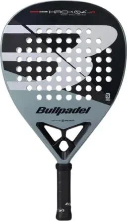 Pala de Pádel Bullpadel Hack 04 Junior 2026 (Paquito Navarro)/ Negra y Gris