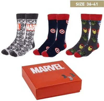Pack calcetines 3 piezas marvel talla 36 -  41