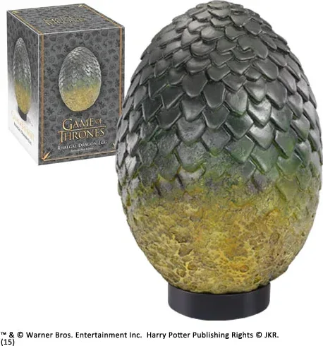 Réplica the noble collection juego de tronos huevo de dragon rhaegal 20.32 cm