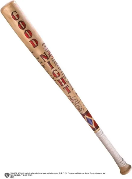 Réplica the noble collection escuadrón suicida bate de beisbol de harley quinn good night 80 cm