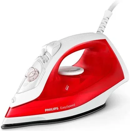 Plancha de vapor philips easyspeed rojo - blanco 2000w - vapor continuo - antiadherente - dep 220ml - antical