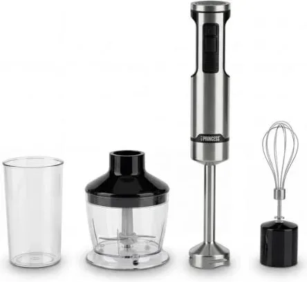 Batidora de mano Princess 221236/ 1500W/ 5 Velocidad/ Capacidad 0.8L/ Incluye Picadora y Batidor