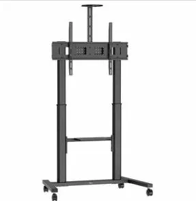 VOGELS 7410410 ESSENTIAL DOUBLE POLE TROLLEY 65-110" 100 KG WITH SHELVE AND CAMERA ACCESSORY VESA UP TO 900x600