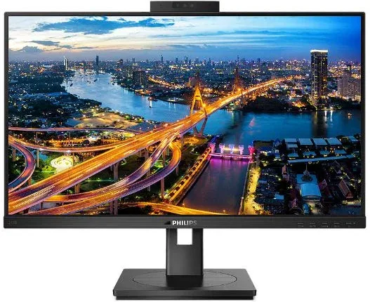 Monitor Profesional Philips 242B1H 23.8"/ Full HD/ Webcam/ Multimedia/ Regulable en altura/ Negro