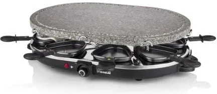 Parrilla Princess Stone 8 Oval & Raclette 162720/ 1200W/ Tamaño 430*300mm