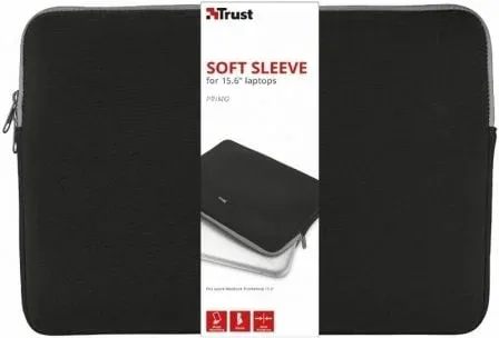 Funda Trust Primo para Portátiles hasta 15.6"/ Negra