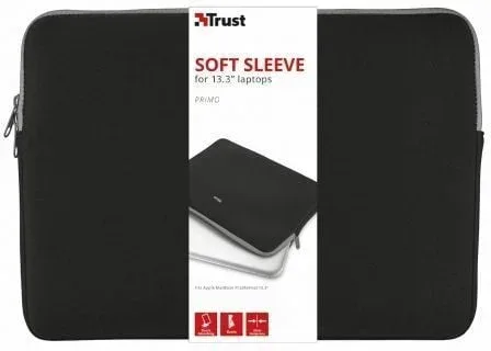 Funda Trust Primo Soft Sleeve para Portátiles hasta 13.3"/ Negra