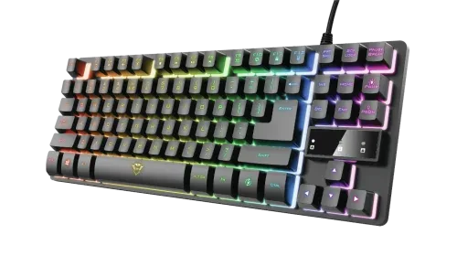 Trust GXT 833 Thado teclado USB Español Negro, Plata