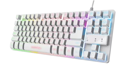 Trust GXT 833W Thado teclado Juego USB QWERTY Español Blanco