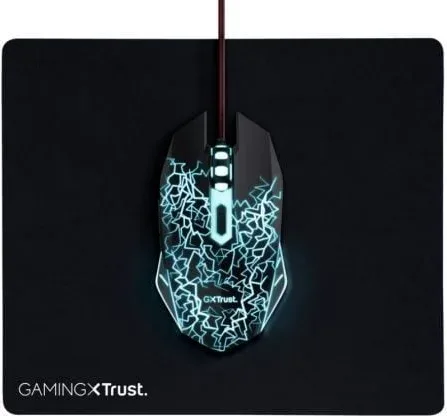 Pack Gaming Trust Gaming 24752/ Ratón Óptico + Alfombrilla