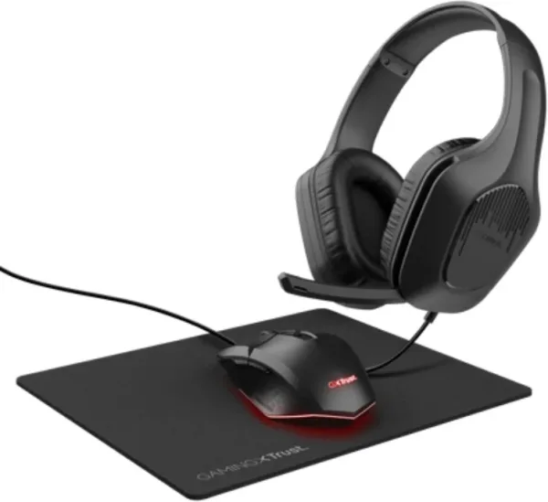 Kit Gaming Gxt 790 Tridox Raton + Auricular + Alfomrbilla Trust