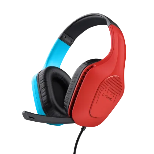 Auriculares Gaming con Micrófono Trust Gaming GXT 416S Zirox/ Jack 3.5/ Azules y Rojos