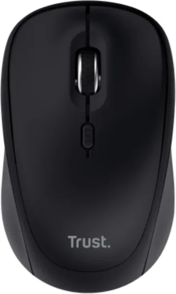 Ratón Mini Inalámbrico Trust Yvi+ Multidispositivo/ Hasta 1600 DPI/ Negro