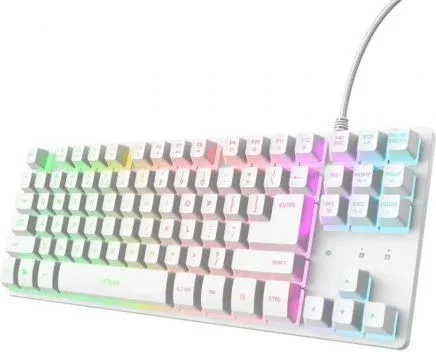 Teclado Mecanico Gaming Gxt 833 Thado RGB Blanco Trust