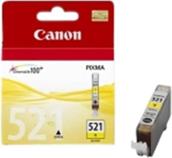 Cartucho tinta canon cli 521 amarillo 9ml pixma 3600 -  4600 -  4700 mp 540 -  550 -  560 -  620 -  630 -  640 -  980 mx860 -  870