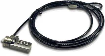 Cable de seguridad coneptronic para portatiles 1.8m combinacion