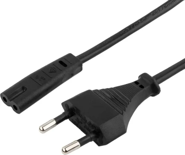 Gembird Cable Alimentación Euro 2pin C7 1.8M Negro