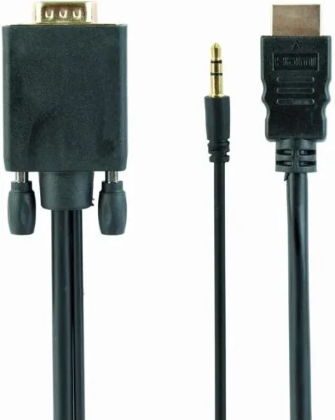 Gembird Cable HDMI a VGA + audio 1.8 mt Negro