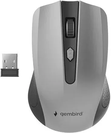 Gembird Ratón Óptico Inalámbr. 1600 DPI Negro/Gris