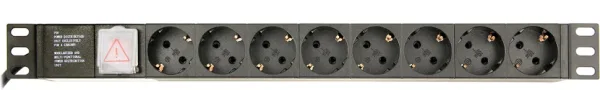 Regleta Pdu Gembird 8 Schuko 1U 10A Enchu C14 Cable de 3 M