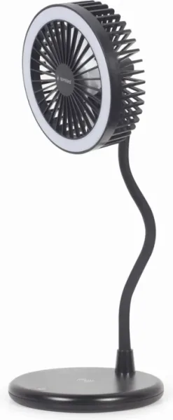 Ventilador de Sobremesa con Lampara y Cargador Inalambrico