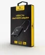 Adaptador USB-C a Doble HDMI 4K 60Hz Negro