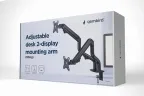 Soporte Escritorio Ajust Gembird con Brazo para 2 Pantallas 17-32 Hasta 8 Kg