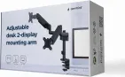 Soporte Gembird para 2 Pantallas de Escritorio Ajustable 17-32 Hasta 9 Kg