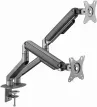 Brazo de Monitor Gembird para 2 Pantallas de Escritorio Gris Espacial
