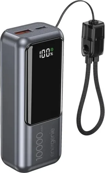 Gembird  Powerbank con LCD 10000 mAh Gris