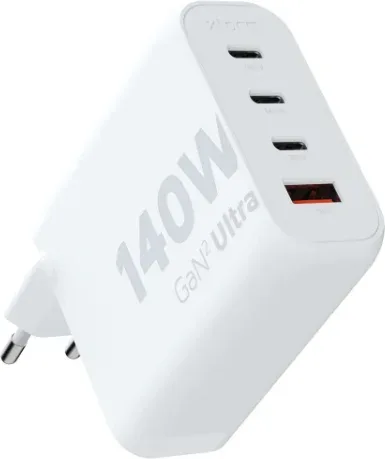 CARGADOR USB DE VIAJE/PARED 140W GAN2 ULTRA WALL 3x TYPE-C/USB 3.0 BLANCO XTORM
