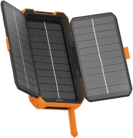 POWER BANK RUGERIZADO DE ENERGIA SOLAR XR-203 10000mAh NEGRO/NARANJA XTORM