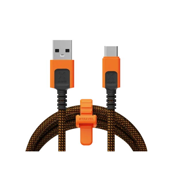 Cable Xtreme USB-A a USB-C 1.5M Negro/Naranja Xtorm