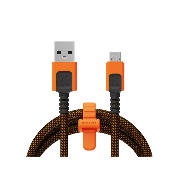 Cable Xtreme USB-A a Micro USB 1.5M Negro/Naranja Xtorm