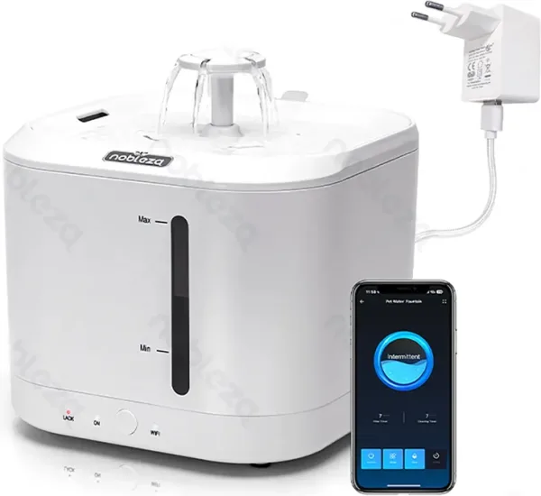 Fuente de Agua Inteligente para Mascotas 2.5L Blanco Nobleza