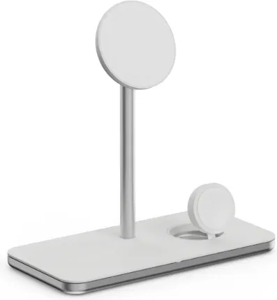 SOPORTE BASE DE CARGA INALAMBRICO 3en1 MAGSAFE PLATA LINQ