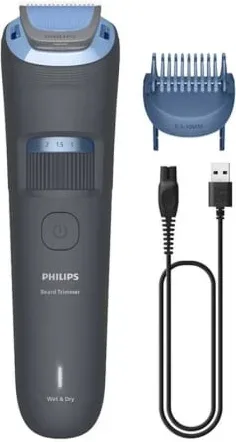 Cortabarbas Philips Beardtrimmer series 3000 BT3617/15/ con Batería/ 2 Accesorios